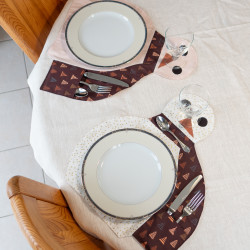 Tuto couture facile et patron PDF d'un set de table Bonhomme de neige