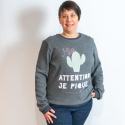 Patron PDF sweat pull mixte Grenade, du XS au 3XL, 2 statures