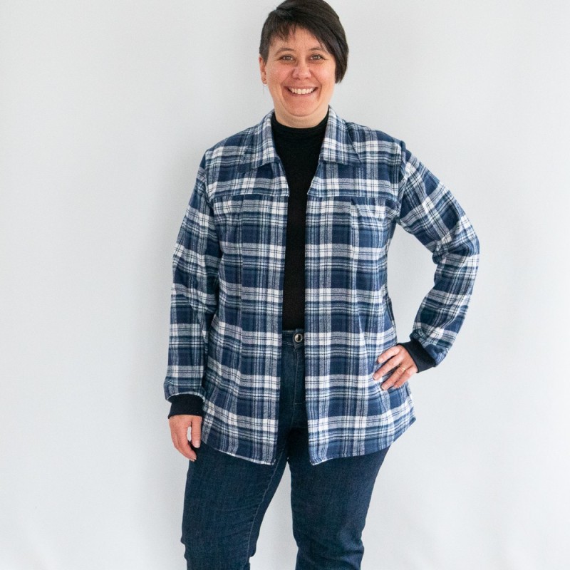 Patron PDF chemise femme Raisin noir, du 34 au 56, 4 statures