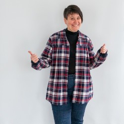 Patron PDF chemise femme Raisin noir, du 34 au 56, 4 statures