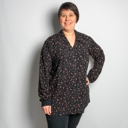 Patron PDF chemise femme Raisin noir, du 34 au 56, 4 statures