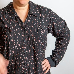 Patron PDF chemise femme Raisin noir, du 34 au 56, 4 statures