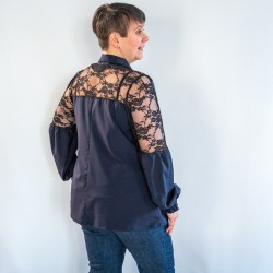 Patron PDF robe chemise Raisin noir, du 34 au 56, 4 statures