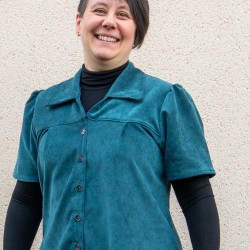 Patron PDF robe chemise Raisin noir, du 34 au 56, 4 statures