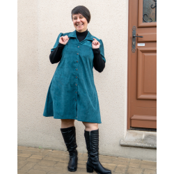 Patron PDF robe chemise Raisin noir, du 34 au 56, 4 statures