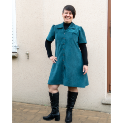 Patron PDF robe chemise Raisin noir, du 34 au 56, 4 statures