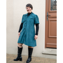 Patron PDF robe chemise Raisin noir, du 34 au 56, 4 statures