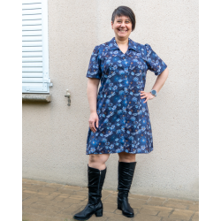 Patron PDF robe chemise Raisin noir, du 34 au 56, 4 statures