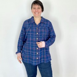 Patron PDF chemise femme Raisin noir, du 34 au 56, 4 statures