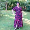 Patron PDF robe longue fendue Pomme Gala, du 34 au 56, 4 statures