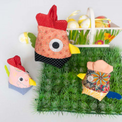 Patron PDF de la Poule Suzette, une décoration de Pâques DIY