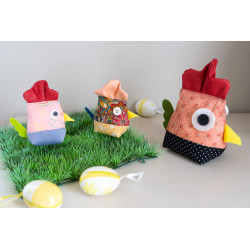 Patron PDF de la Poule Suzette, une décoration de Pâques DIY
