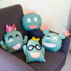 Patron PDF coussin Cactus personnalisable à faire en famille