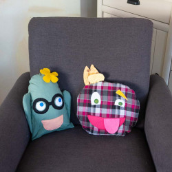 Patron PDF coussin Cactus personnalisable à faire en famille