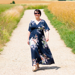 Patron PDF robe longue d'été Wasabi, 34 au 52, 4 statures