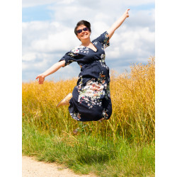 Patron PDF robe longue d'été Wasabi, 34 au 52, 4 statures