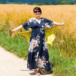 Patron PDF robe longue d'été Wasabi, 34 au 52, 4 statures