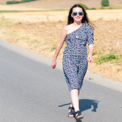 Patron PDF robe et tunique asymétrique, 34 au 52, 4 statures