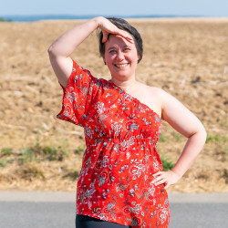 Patron PDF robe et tunique asymétrique, 34 au 52, 4 statures