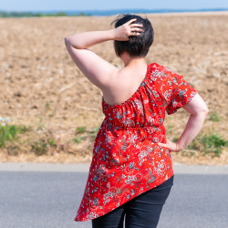 Patron PDF robe et tunique asymétrique, 34 au 52, 4 statures