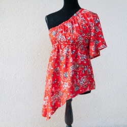 Patron PDF robe et tunique asymétrique, 34 au 52, 4 statures