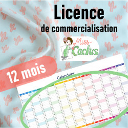 12 mois de licence de commercialisation Miss Cactus