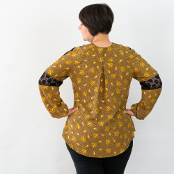 Patron PDF blouse Châtaigne, du 34 au 56, 4 statures