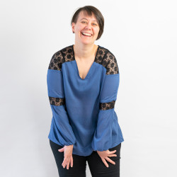 Patron PDF blouse Châtaigne, du 34 au 56, 4 statures