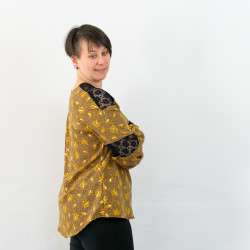 Patron PDF blouse Châtaigne, du 34 au 56, 4 statures