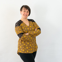 Patron PDF blouse Châtaigne, du 34 au 56, 4 statures