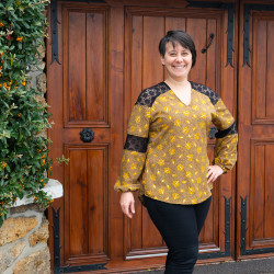 Patron PDF blouse Châtaigne, du 34 au 56, 4 statures