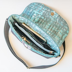 Patron PDF complet de pochette féminine avec rangements intégrés