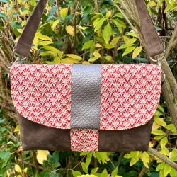 Patron PDF complet de pochette féminine avec rangements intégrés