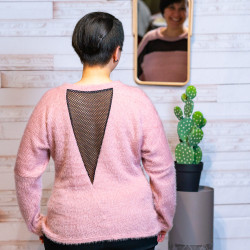 Patron PDF couture pull Poivre et sel, du 34 au 56, 4 statures