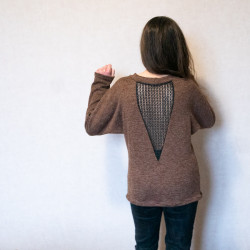 Patron PDF couture pull Poivre et sel, du 34 au 56, 4 statures