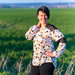 Patron PDF blouse Châtaigne, du 34 au 56, 4 statures