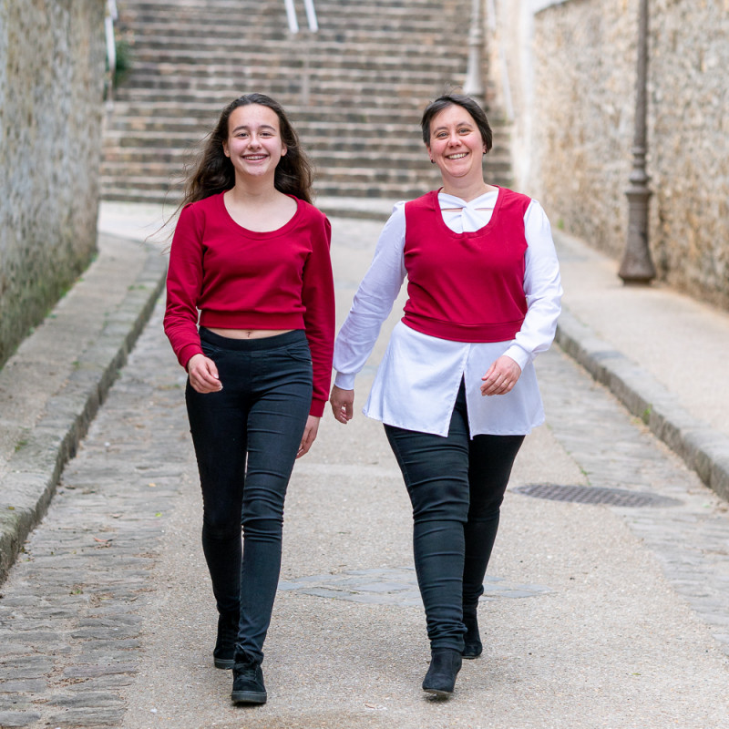 Patron PDF haut modulable Menthe, du pull effet chemise au crope top