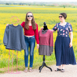 Pack réunissant les patrons du haut effet chemise et du sweat Menthe
