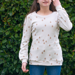 Pack réunissant les patrons du haut effet chemise et du sweat Menthe