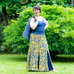 Patron PDF jupe longue Badiane, 34 au 56, 4 statures, couture débutant