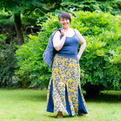 Patron PDF jupe longue Badiane, 34 au 56, 4 statures, couture débutant