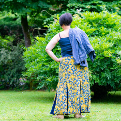 Patron PDF jupe longue Badiane, 34 au 56, 4 statures, couture débutant