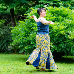 Patron PDF jupe longue Badiane, 34 au 56, 4 statures, couture débutant