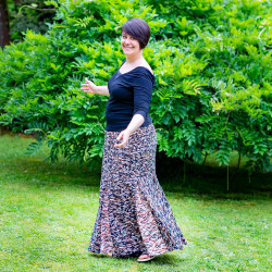 Patron PDF jupe longue Badiane, 34 au 56, 4 statures, couture débutant