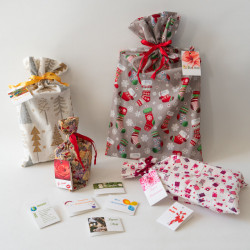 Tuto couture DIY et patron PDF de poches cadeaux zéro déchet