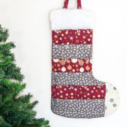 Tuto couture et patron PDF de calendrier de l'Avent Chaussette de Noël