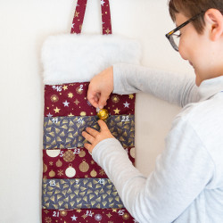 Tuto couture et patron PDF de calendrier de l'Avent Chaussette de Noël