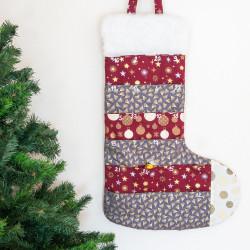 Tuto couture et patron PDF de calendrier de l'Avent Chaussette de Noël