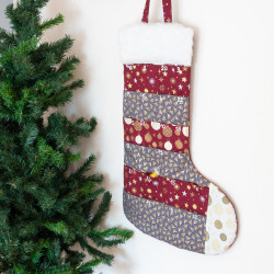 Tuto couture et patron PDF de calendrier de l'Avent Chaussette de Noël