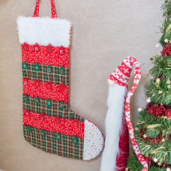 Tuto couture et patron PDF de calendrier de l'Avent Chaussette de Noël